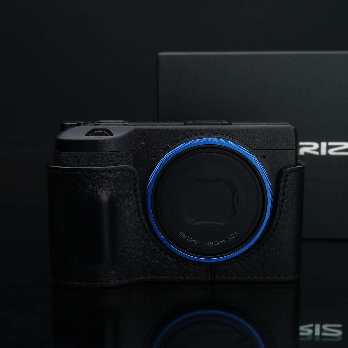 Amazon.com : Gariz HG-GRIIIBK Genuine Leather Half Case for Ricoh